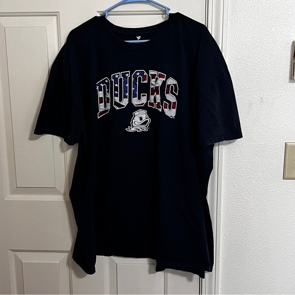 Fanatics mens navy Oregon Ducks American flag letter T-shirt Size 4XL NCAA EUC - Picture 1 of 4
